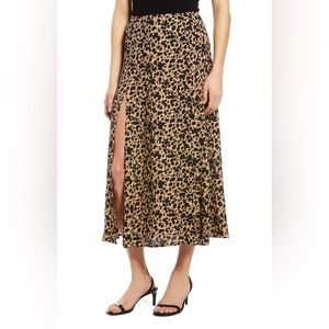 Reformation Zoe Side Slit Midi Skirt